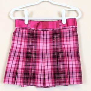 H&M Hot Pink Plaid Girls Skirt XS